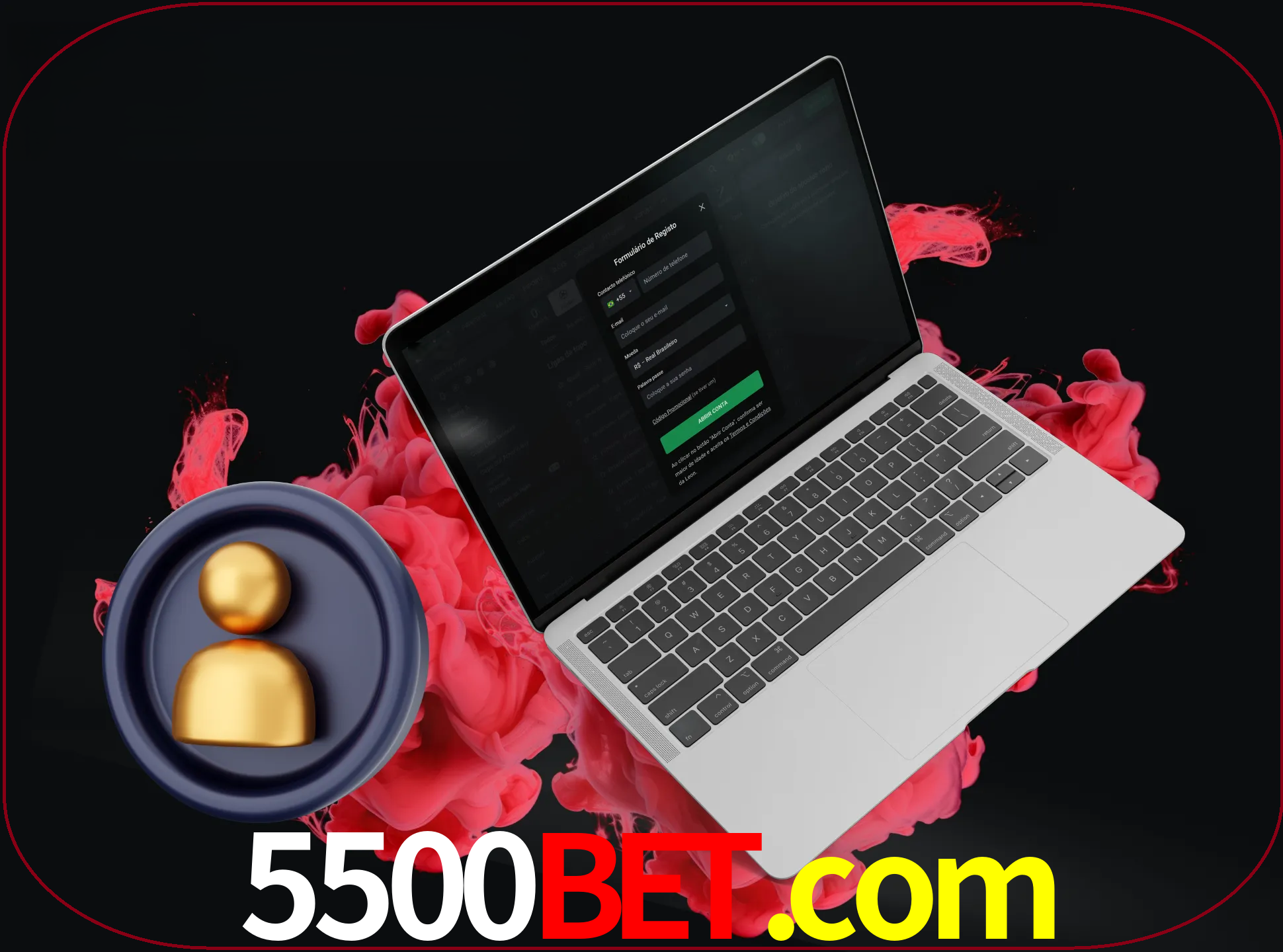 No cabeçalho do site 5500bet, clique no botão que o levará a um formulário especial onde terá de introduzir as suas informações actuais.