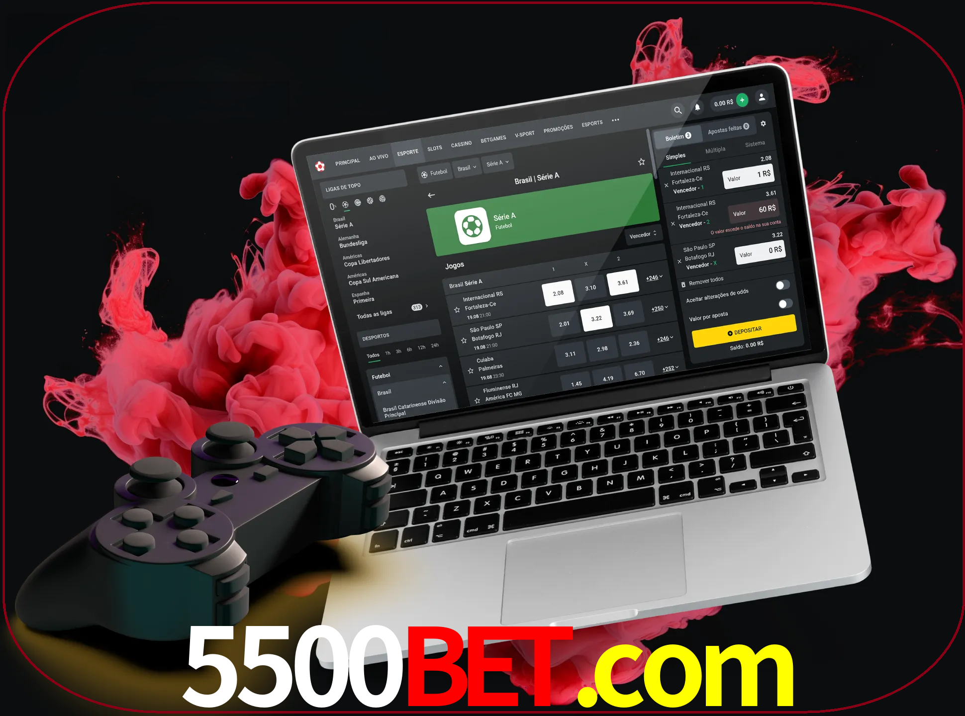 Visite a secção especial de jogos de vídeo em 5500bet para descobrir em que jogos pode apostar e ganhar muito dinheiro.