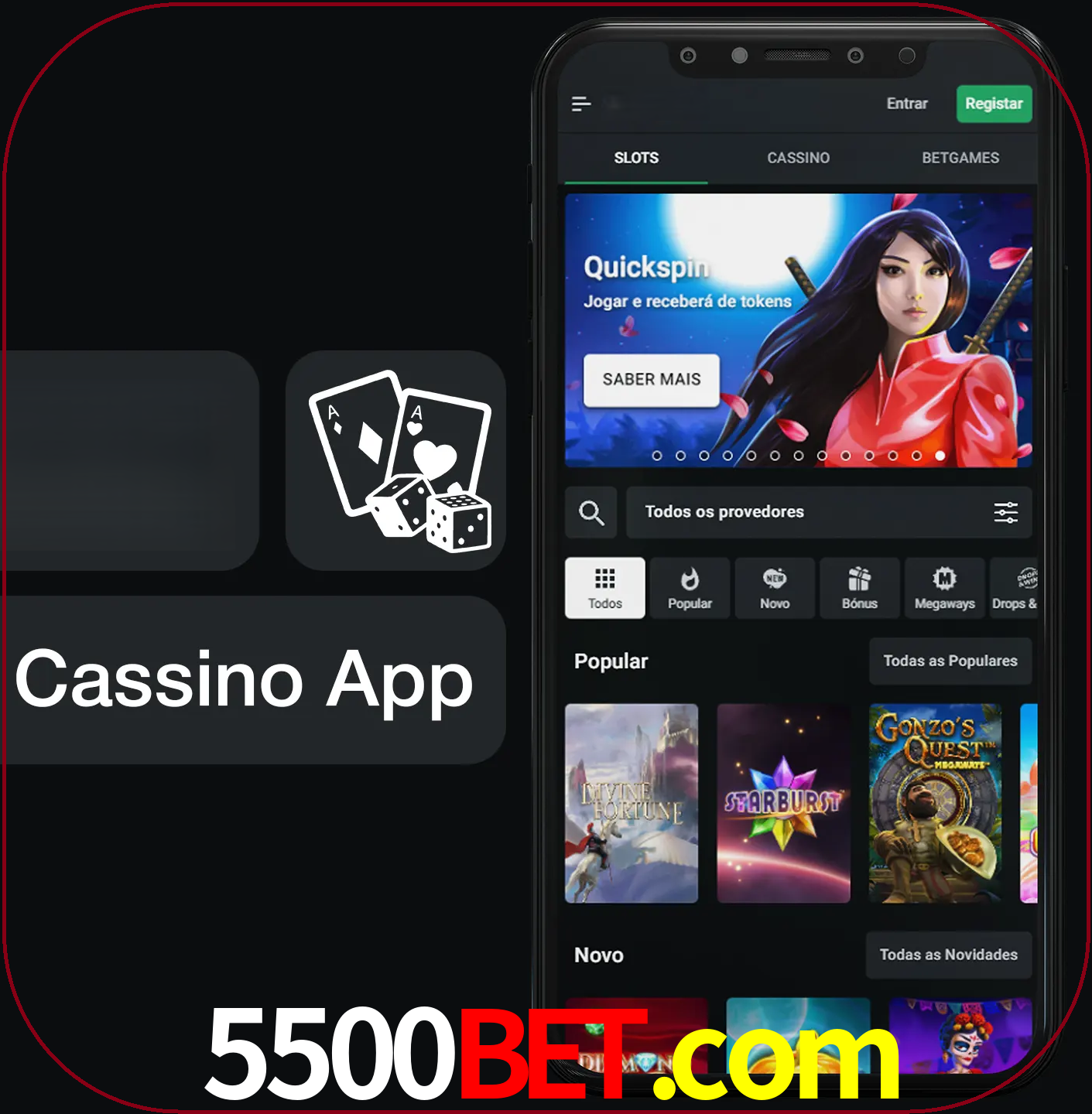 Jogue jogos de cassino e ganhe.