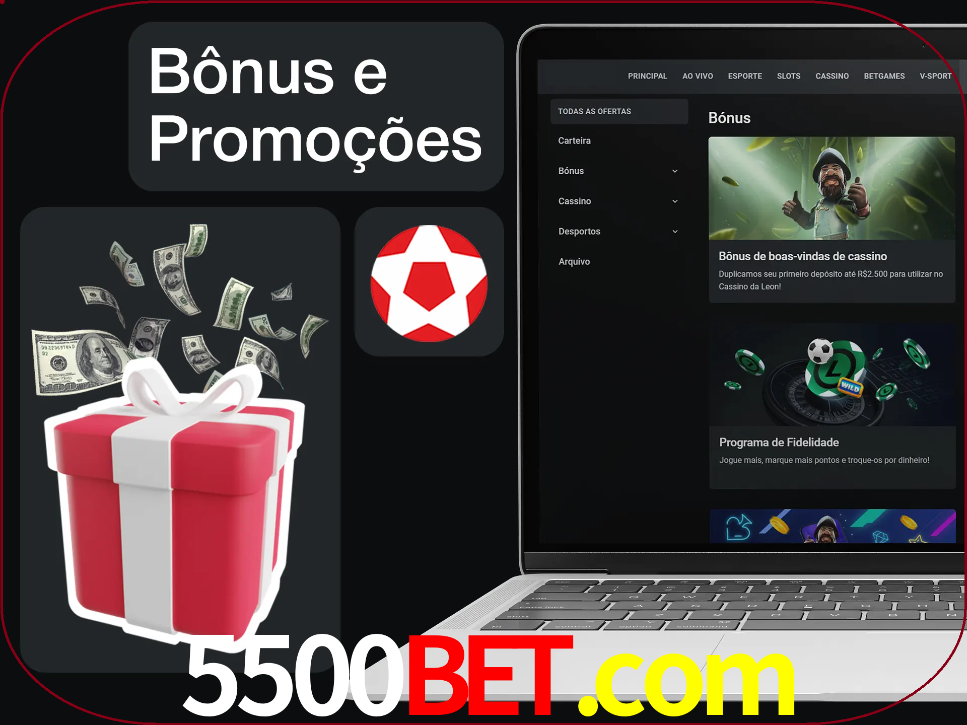 Verifique se há novos bônus e promoções.
